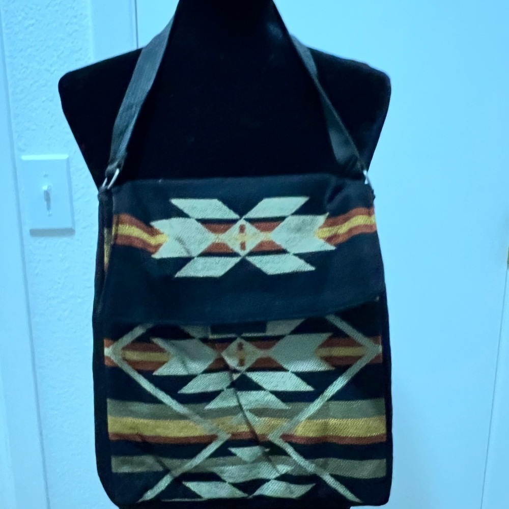 Aztec Tribal Crossbody Bag Woven Messenger Purse